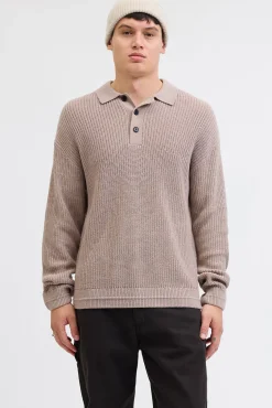 Hombre Jack & Jones Jerséis>Polo de punto con cuello abotonado