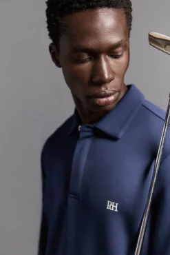 Hombre Pedro del Hierro Deporte|Polos>Polo liso manga larga golf
