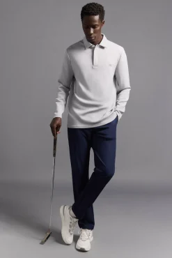 Hombre Pedro del Hierro Deporte|Polos>Polo liso manga larga golf