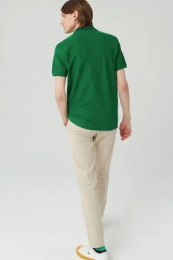 Hombre Lacoste Polos>Polo oversize con estampado de cocodrilo
