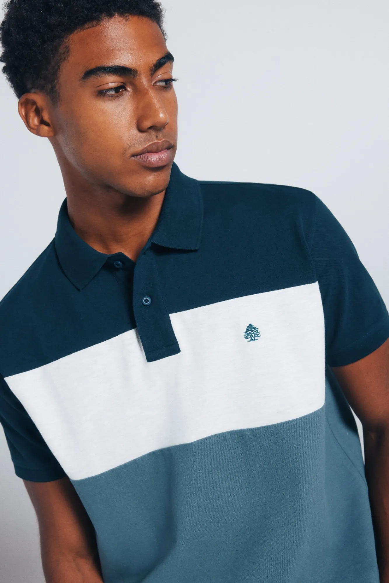 Hombre Springfield Polos>Polo piqué bloques color regular fit