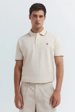 Hombre Springfield Polos>Polo piqué fantasía cuello tipping regular fit