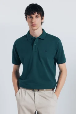 Hombre Springfield Polos>Polo piqué fantasía cuello tipping regular fit
