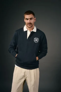 Hombre OOTO Polos>Polo rugby manga larga