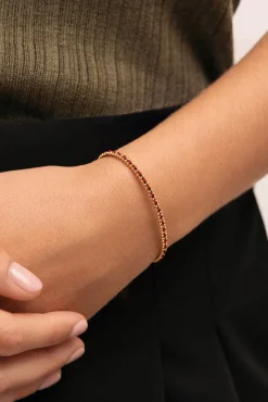 Mujer Singularu Joyería Y Bisutería>Pulsera Morgana Red Acero Baño Oro