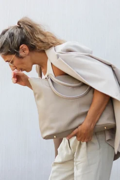 Mujer The Code Bolsos>Shopper Maria piel moca