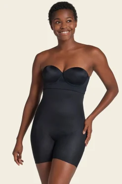 Mujer Leonisa Ropa Interior>Short media pierna tiro extra alto, levanta glúteos