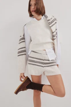 Mujer Springfield Jerséis>Shorts punto jacquard