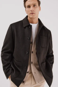 Hombre Cortefiel Camisas>Sobrecamisa botones lana