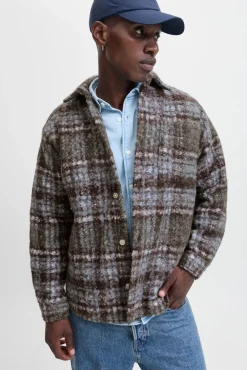 Hombre Jack & Jones Camisas>Sobrecamisa cuadros