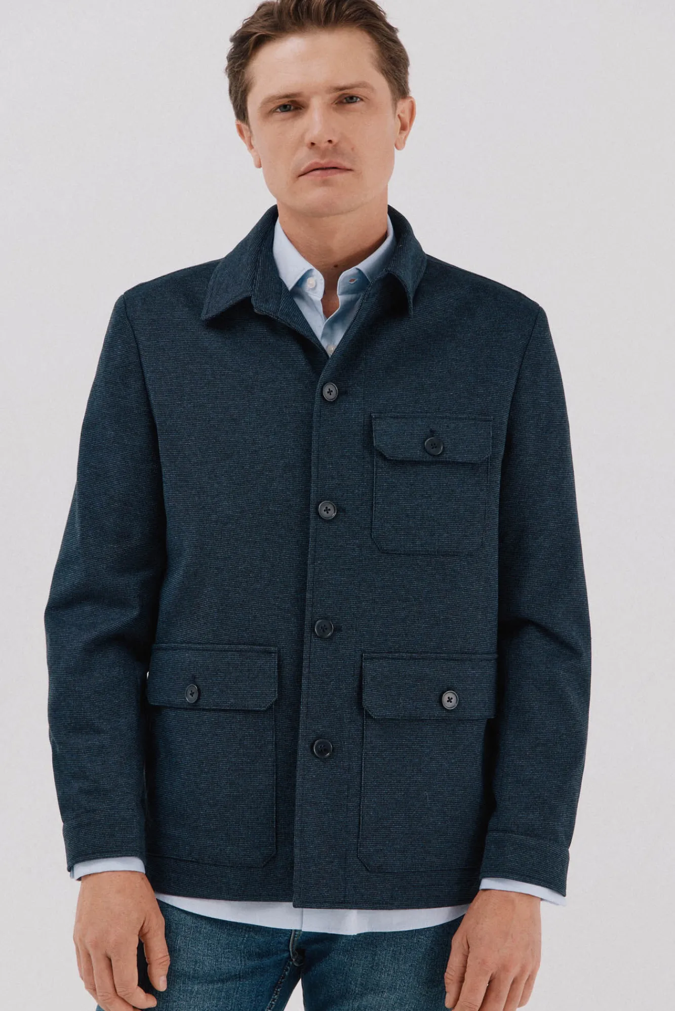 Hombre Cortefiel Americanas|Americanas>Sobrecamisa de punto