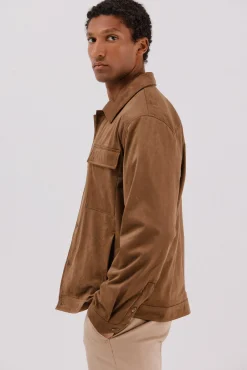 Hombre Cortefiel Chaquetas|Camisas>Sobrecamisa efecto ante