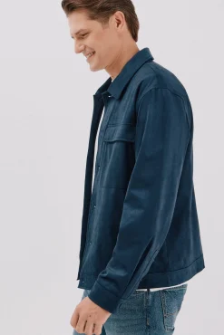 Hombre Cortefiel Chaquetas|Camisas>Sobrecamisa efecto ante