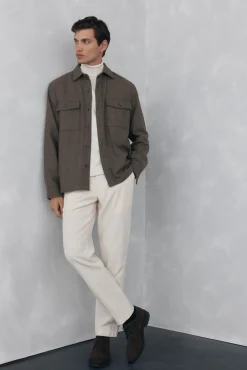 Hombre Pedro del Hierro Camisas>Sobrecamisa lana lisa