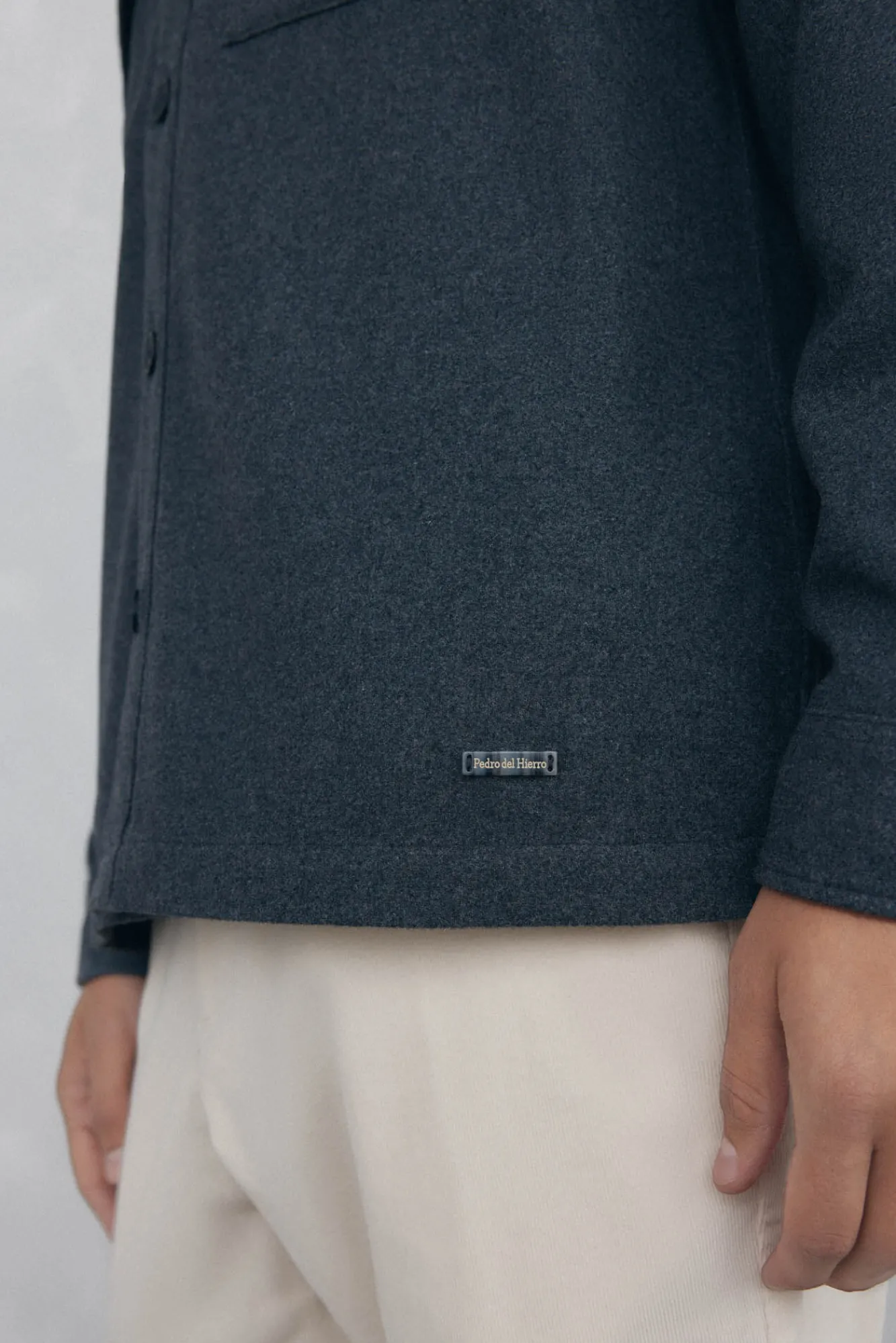 Hombre Pedro del Hierro Camisas>Sobrecamisa lana lisa