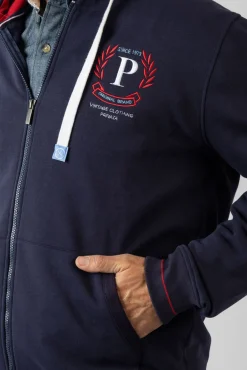 Hombre Privata Sudaderas>Sudadera abierta con capucha y bolsillos