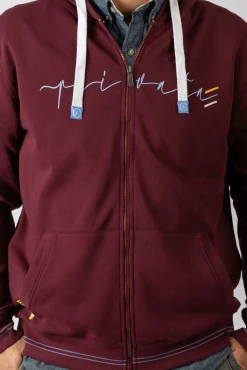 Hombre Privata Sudaderas>Sudadera abierta con capucha y bolsillos