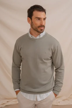 Hombre Celopman Sudaderas>Sudadera básica de cuello redondo