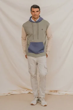 Hombre Celopman Sudaderas>Sudadera canguro tricolor