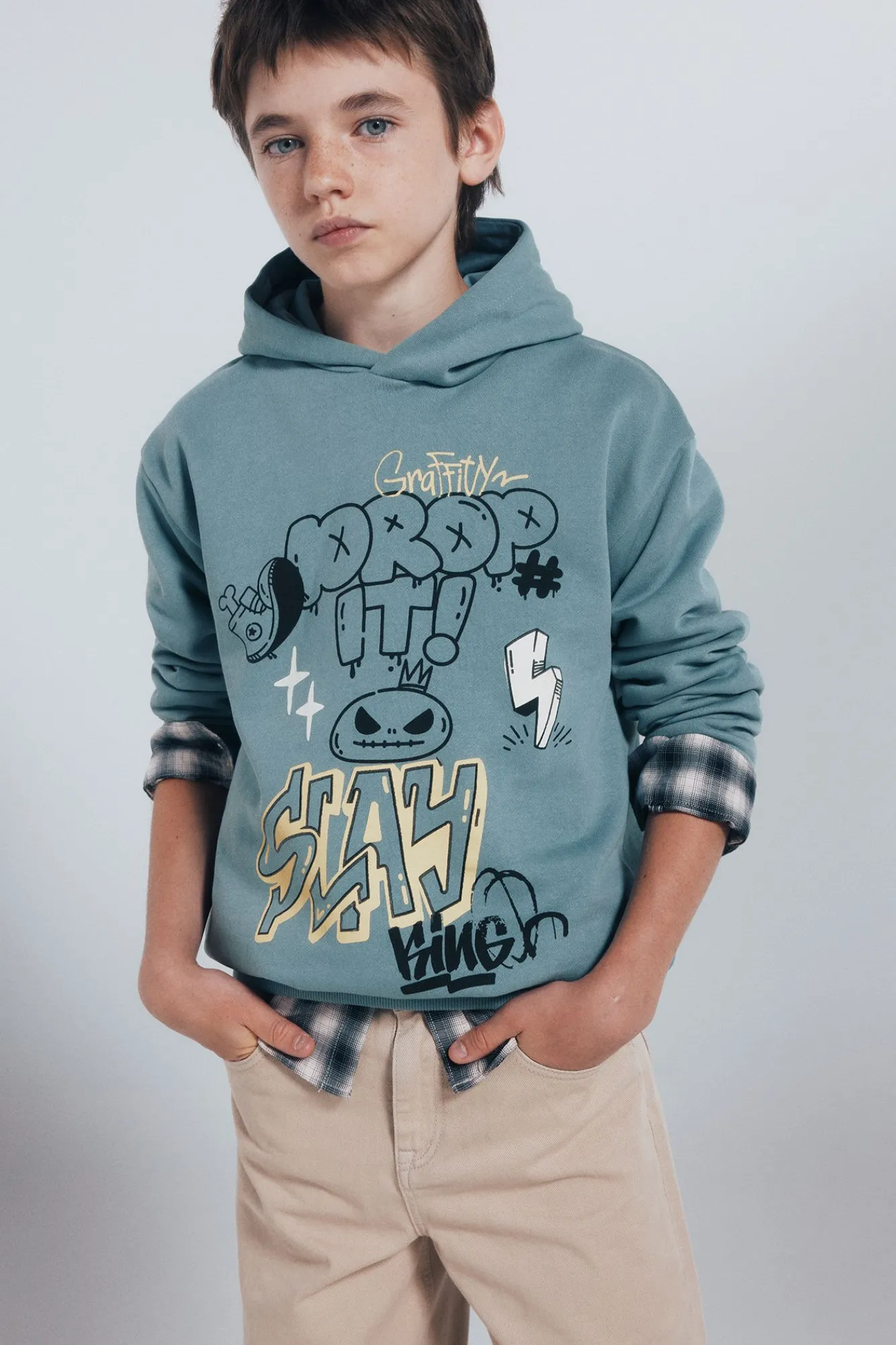 Niños Springfield Kids Camisetas|Sudaderas>Sudadera con capucha"Drop it" niño
