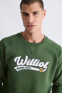 Hombre Williot Sudaderas>Sudadera Con Manga Ranglan Logo Vintage