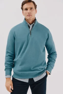 Hombre Cortefiel Sudaderas>Sudadera cuello cremallera