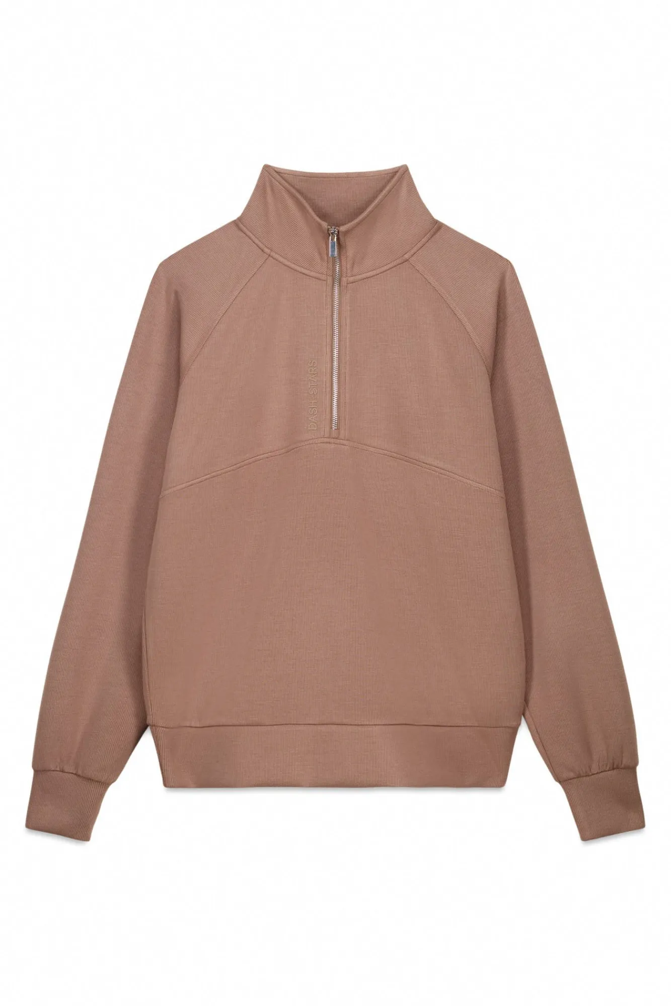 Mujer Dash and Stars Deporte|Sudaderas>Sudadera cuello cremallera marrón