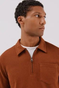 Hombre Cortefiel Sudaderas>Sudadera cuello polo cremallera