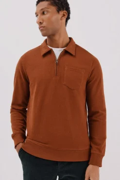 Hombre Cortefiel Sudaderas>Sudadera cuello polo cremallera