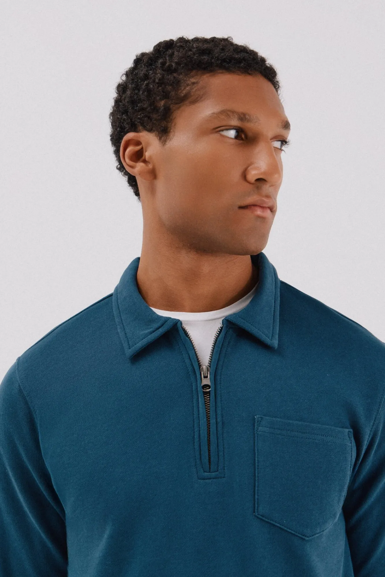 Hombre Cortefiel Sudaderas>Sudadera cuello polo cremallera