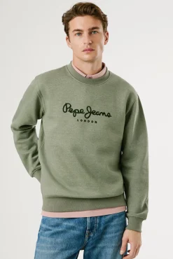 Hombre Pepe Jeans Sudaderas|Jerséis>Sudadera Cuello Redondo Con Logo