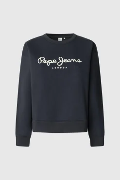 Mujer Pepe Jeans Sudaderas>Sudadera Cuello Redondo Con Logo