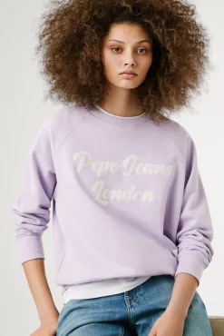 Mujer Pepe Jeans Sudaderas>Sudadera de manga larga con el logo frontal bordado
