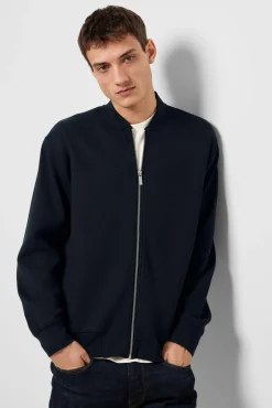 Hombre Selected Sudaderas>Sudadera estilo Bomber confeccionada con algodón orgánico