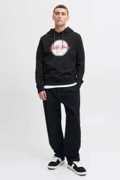 Hombre Jack & Jones Sudaderas>Sudadera logo con capucha