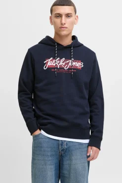 Hombre Jack & Jones Sudaderas>Sudadera logo con capucha