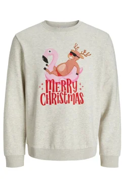 Hombre Jack & Jones Sudaderas>Sudadera navideña cuello redondo