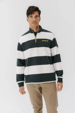 Hombre elPulpo Sudaderas>Sudadera Perkins logo rayas