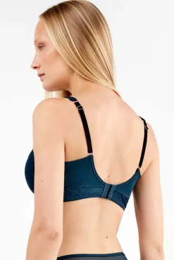 Mujer Gisela Ropa Interior>Sujetador de capacidad en tono azul petróleo