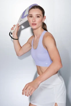 Mujer Dash and Stars Ropa Interior|Deporte>Sujetador deportivo reversible lila y blanco