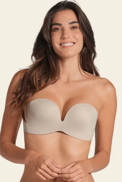 Mujer Leonisa Ropa Interior>Sujetador sin tirantes Antigravedad de push up alto sin aro