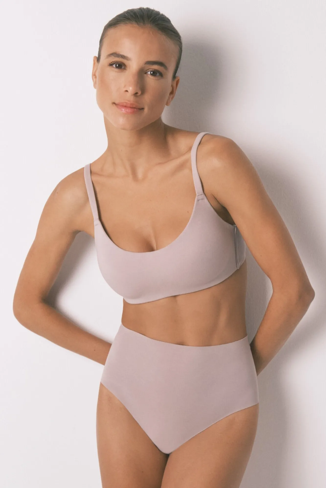 Mujer Women'secret Ropa Interior>Sujetador tipo top algodón beige