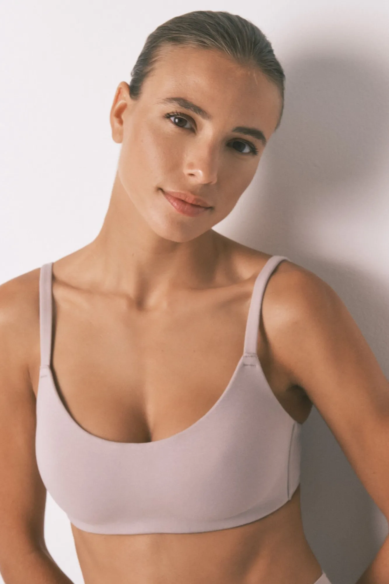 Mujer Women'secret Ropa Interior>Sujetador tipo top algodón beige