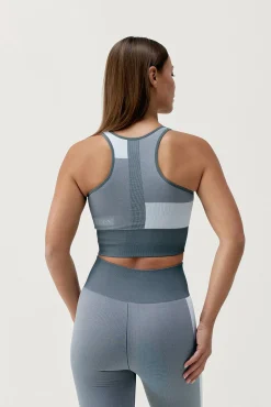 Mujer Born Living Yoga Deporte|Camisetas>Sujetador top deportivo Athena gris/blanco
