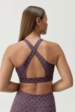 Mujer Born Living Yoga Deporte>Sujetador top deportivo Monogram morado