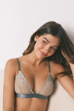 Mujer Women'secret Ropa Interior>Sujetador triangular NATURAL encaje