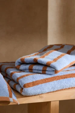 Calma House Toallas>Toalla de baño de algodón de rizo a rayas es Saturno