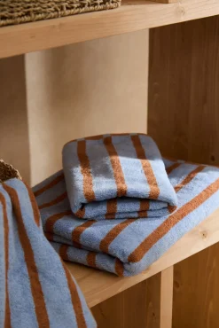 Calma House Toallas>Toalla de baño de algodón de rizo a rayas es Saturno