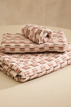 Calma House Toallas>Toalla de baño de algodón de rizo jacquard Mercurio