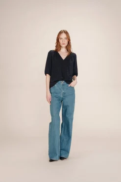 Mujer Grace & Mila Camisetas>Top ancho lúrex